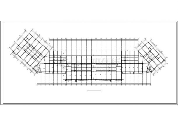 某商用楼框架结构设计CAD施工图-图一