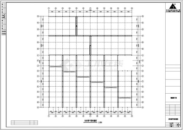 厂房设计_上海某石材公司钢结构厂房工程CAD施工图-图二