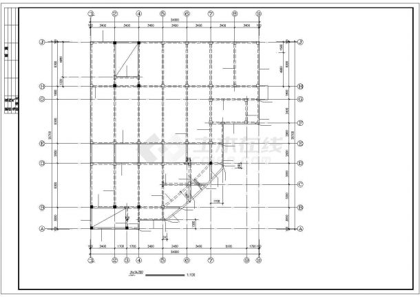 深圳甲级卫院全套建筑结构设计CAD图-图二