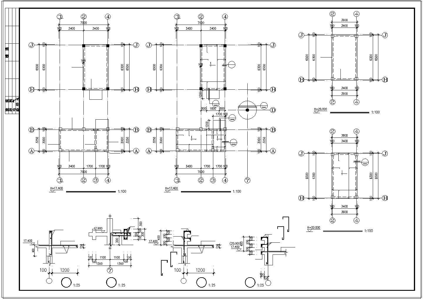 深圳甲级卫院全套建筑结构设计CAD图