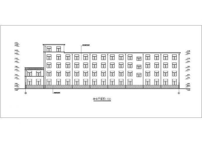 某职工宿舍楼建筑设计施工全套方案CAD图纸_图1