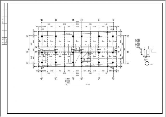 深圳某框架宿舍楼建筑结构施工设计CAD图_图1