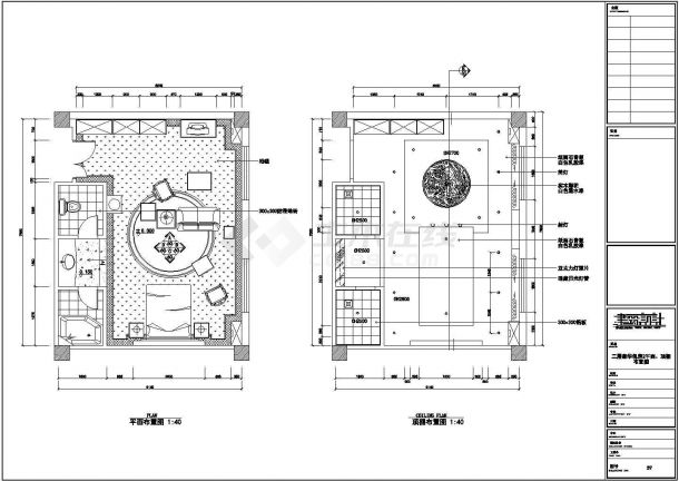 某豪华洗浴中心装修CAD设计图纸-图一