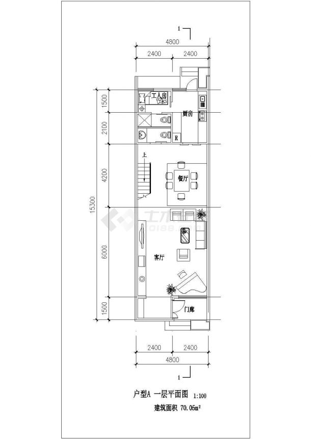 某城市小区住宅建筑全套精选户型设计施工方案CAD图纸-图二