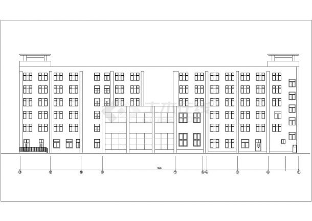 4900平米6层框架结构两星级酒店平立剖面设计CAD图纸-图二