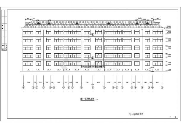 某城镇居民小区住宅楼建筑设计施工方案CAD图纸（含设计说明）-图一