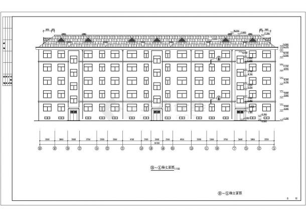 某城镇居民小区住宅楼建筑设计施工方案CAD图纸（含设计说明）-图二