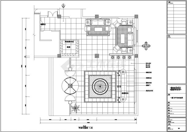 大型洗浴中心装修设计CAD图-图一