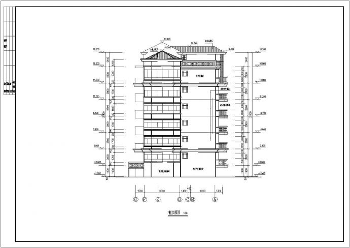 某城镇居住小区住宅楼建筑设计施工方案CAD图纸_图1