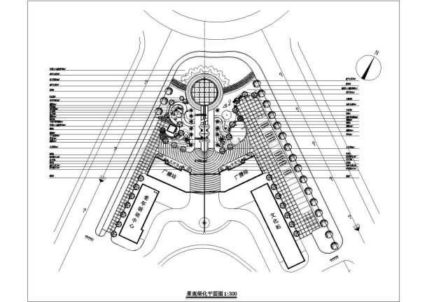 某政府广场绿化平面图-绿化.（某甲级院设计）-图一
