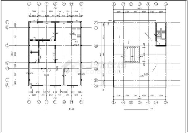 私人住宅建筑结构设计CAD全图-图二