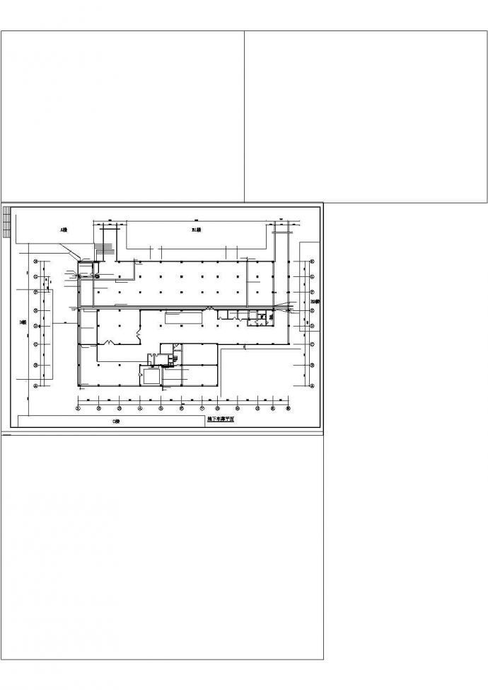 某大型车库电气设计cad施工图纸_图1