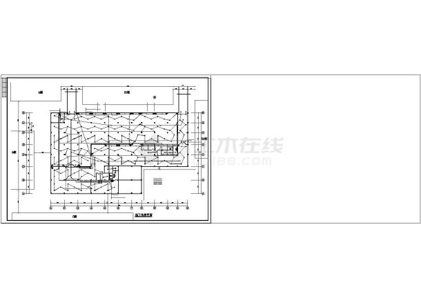 某大型车库电气设计cad施工图纸-图二