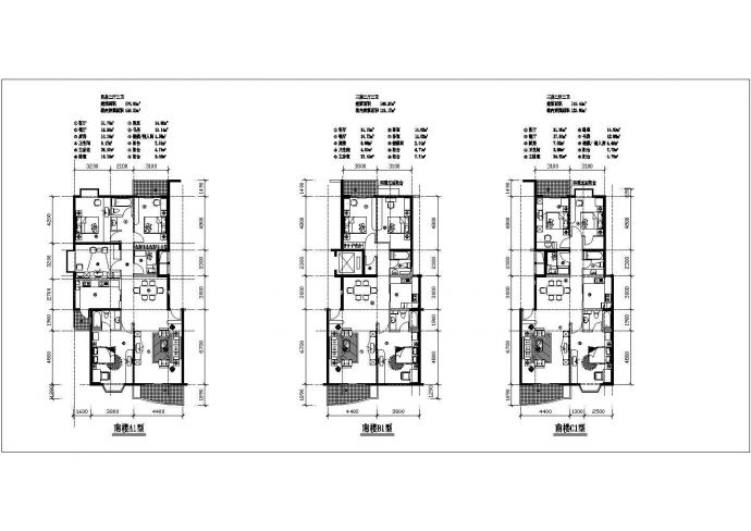 眉山市白虎滩小区多种热门户型设计CAD图纸（共13张）_图1