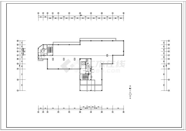 中医院干病房楼消防设计cad施工图纸-图一