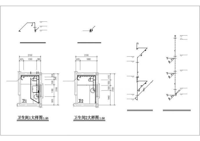 某小区三层别墅建筑给排水设计CAD图_图1