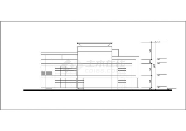 商丘市某现代化小区3层框架结构社区幼儿园平立剖面设计CAD图纸-图一