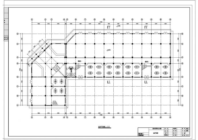 办公楼设计_建筑面积4700㎡地上五层办公楼（施组、计算书、建筑、结构图） cad图纸_图1