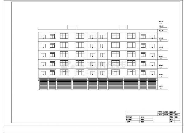 六层总建筑面积为6000㎡（含计算书，建筑、结构图）cad图纸-图一