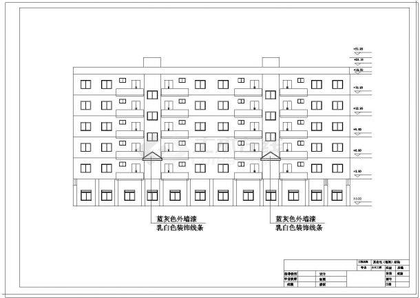 六层总建筑面积为6000㎡（含计算书，建筑、结构图）cad图纸-图二