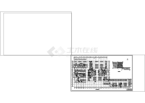 9945平米-1+1层框架住宅式宾馆建筑人防施工图cad-图二