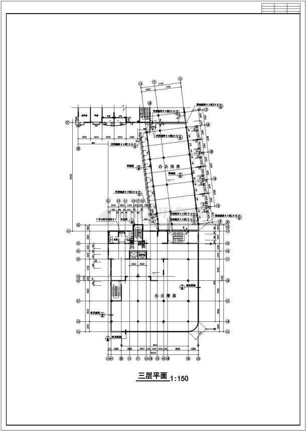 丹阳市曲园小区16层住宅楼全套平面设计CAD图纸（含机房层）-图二