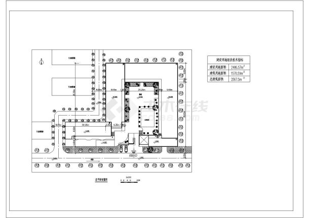 11班：长67.44米 宽50.24米 2层2567.5平米幼儿园建筑施工图【平立剖 总平 楼梯 节点大样】-图一