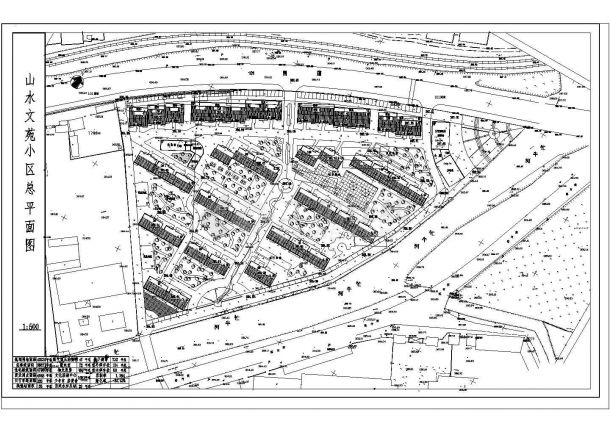 某高品质居民小区规划设计cad总平面方案图（含经济技术指标）-图一