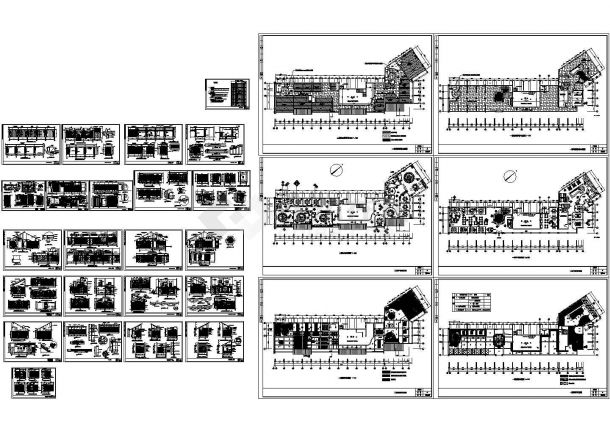 【南京】某地二层中式餐厅全套装修施工设计cad图（CAD）-图一