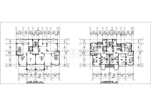 西宁市刘家寨小区住宅楼经典平面户型设计CAD图纸（共31张）-图二
