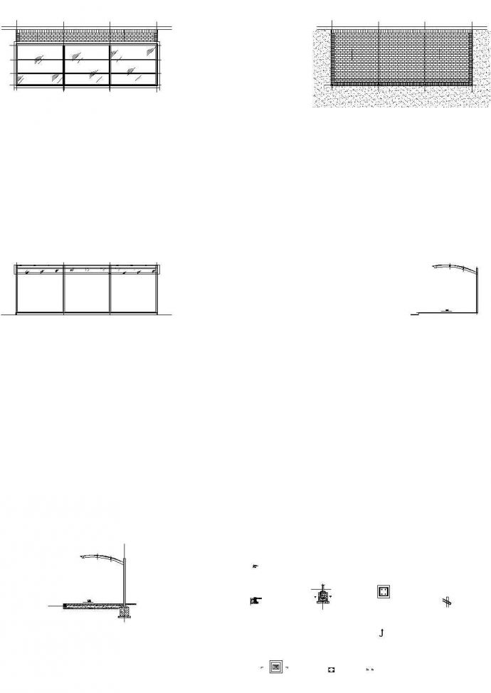 某弧形自行车棚设计cad全套建筑施工图纸（甲级院设计）_图1