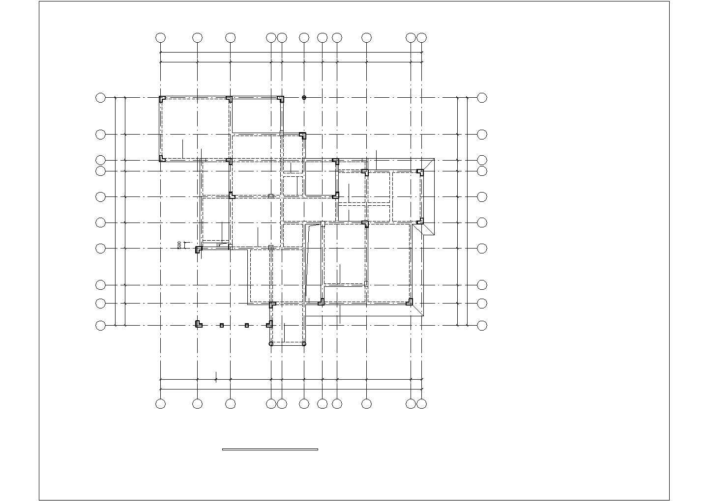 390平米左右2层钢混框架结构现代化独栋别墅全套结构设计CAD图纸