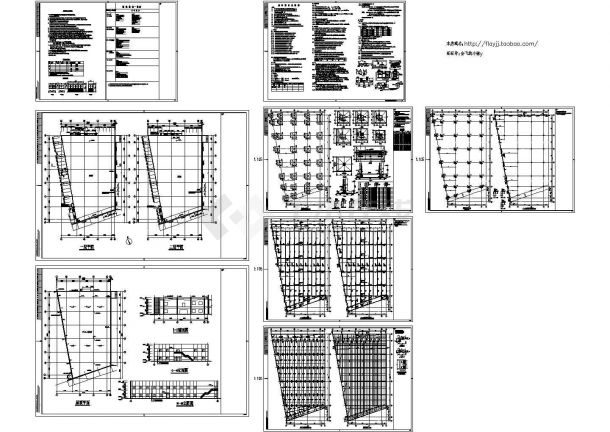 某 二层框架结构2671.12平米家具商场 含结构图cad施工图设计-图二