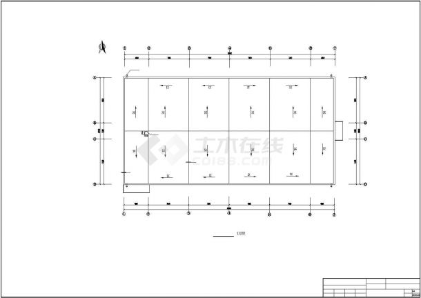 3100平米4层现浇钢混框架结构图书馆建筑+结构设计CAD图纸-图二