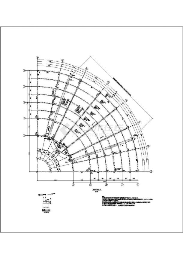 常州市某建筑公司3层框架结构办公楼全套结构设计CAD图纸-图二