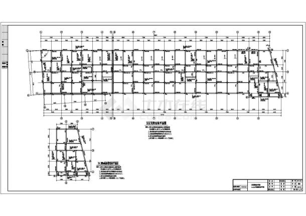 南昌市某商业街四层框架结构商业办公楼全套结构设计CAD图纸-图二
