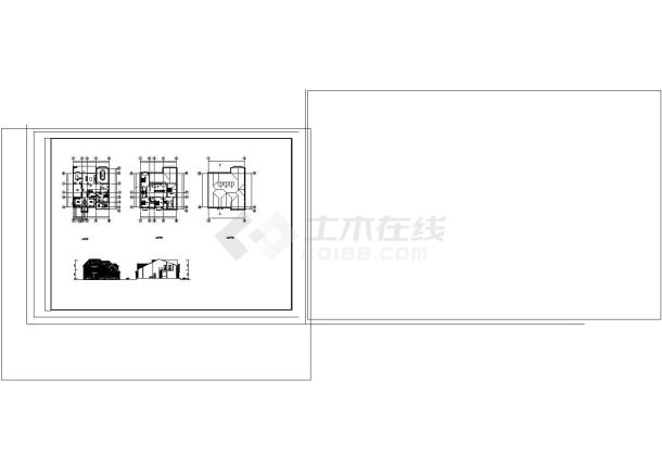 某小区两层精品别墅建筑设计CAD图-图一