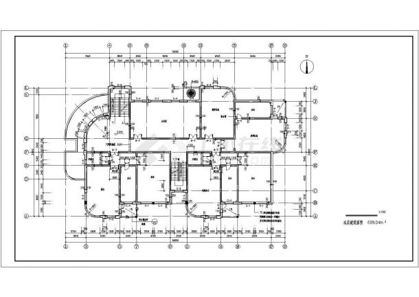 9班4层2895.92平米幼儿园建筑设计图-图一