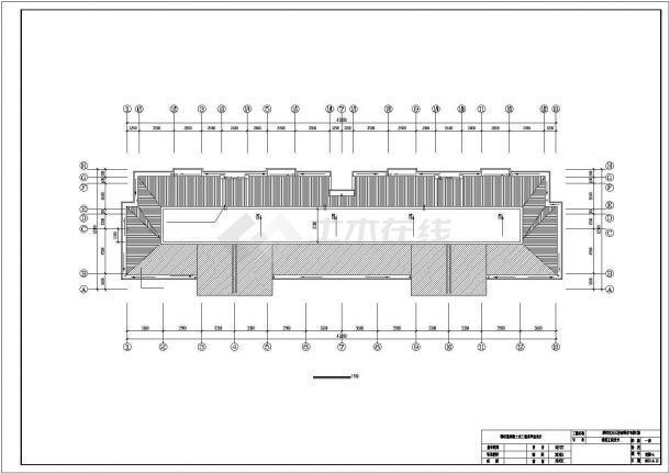 5200平米五层砖混结构民居住宅楼建筑结构设计CAD图纸-图一