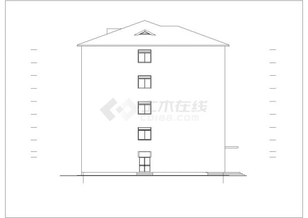 沈阳市某中学五层框架结构教学楼全套建筑设计CAD图纸-图一