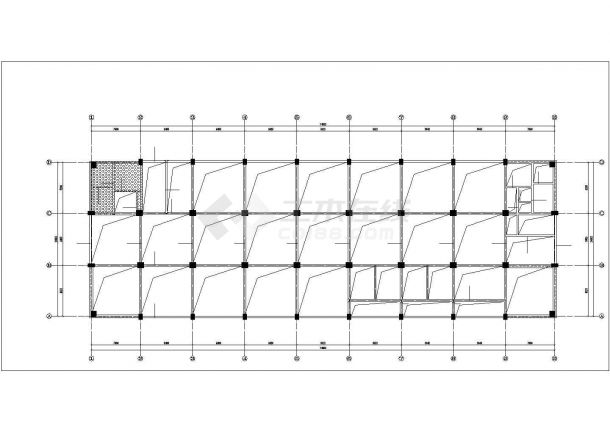 泰安市某工厂5层框架结构生产厂房全套结构设计CAD图纸-图一