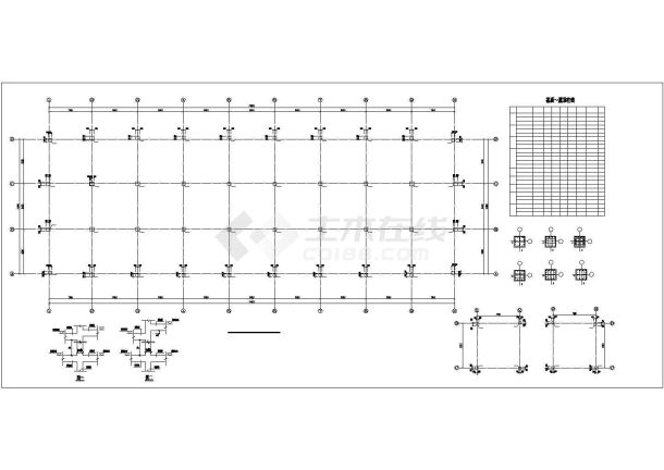 泰安市某工厂5层框架结构生产厂房全套结构设计CAD图纸-图二