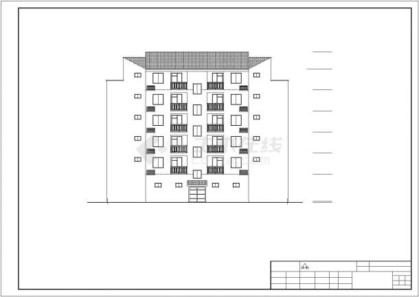 某6层砖混结构临街商住楼建筑设计CAD图纸（底层商铺）-图一