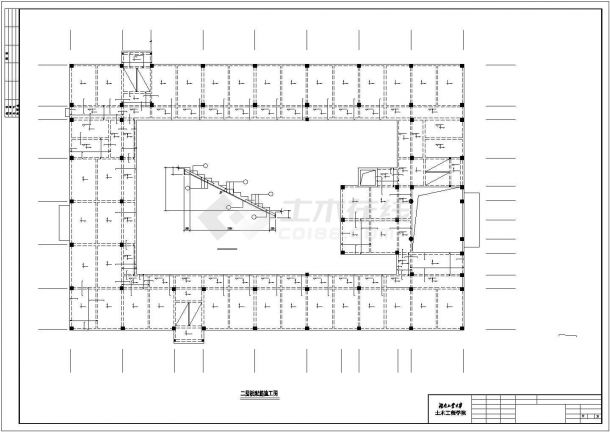 太原市某公司6层框架结构行政办公楼全套结构设计CAD图纸-图一