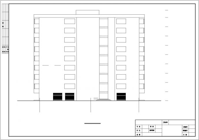 某小区8层框架结构住宅楼全套建筑设计CAD图纸_图1