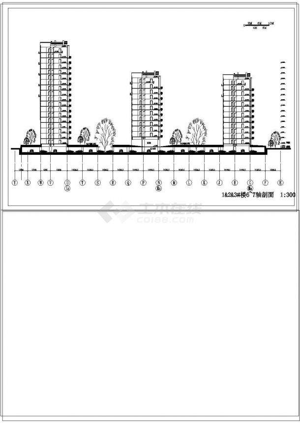 规划用地面积35666平方米高层住宅小区总平面图1张 含部分住宅楼平立面图（共11张图） cad图纸-图一