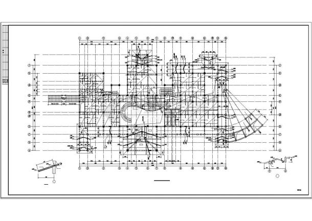 一套完整的会所结构cad设计施工图纸-图一