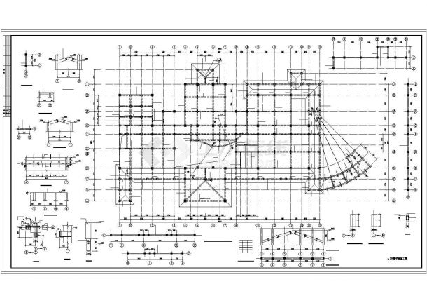 一套完整的会所结构cad设计施工图纸-图二
