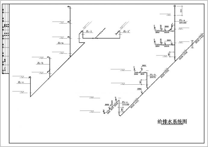 3层双拼别墅给排水设计施工图_图1
