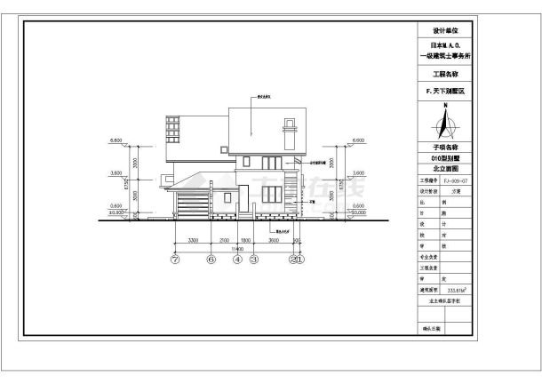 某小区两层别墅建筑设计CAD施工图-图二